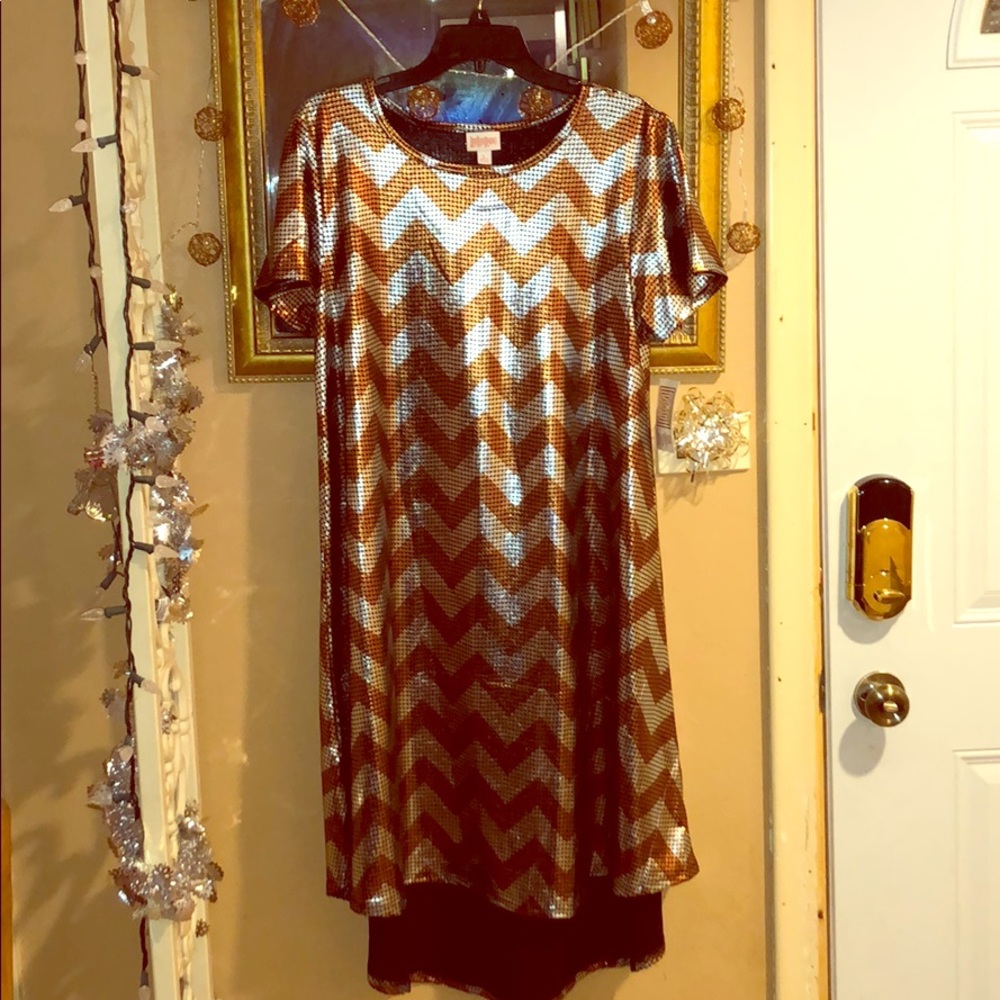 Elegant Bronze and Silver SZ L Carly.  NWT,